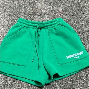White fox Sweatpants Shorts